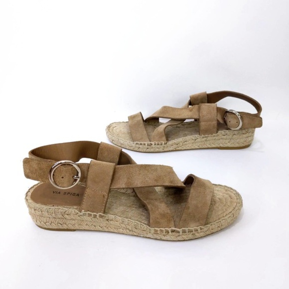 Via Spiga Women's Shoes Gia Suede Open Toe Casual In Desert Suede